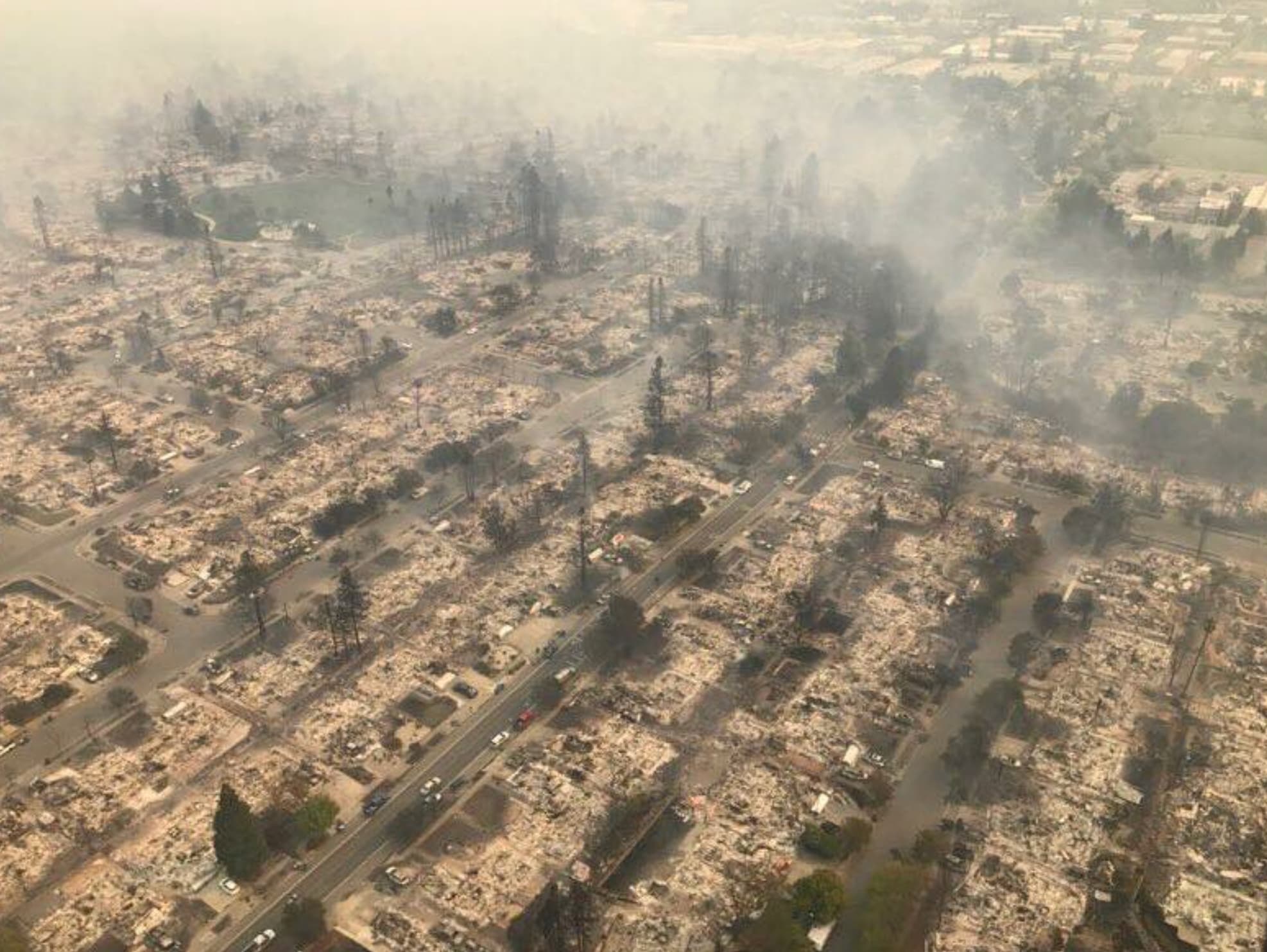 california fire before and after